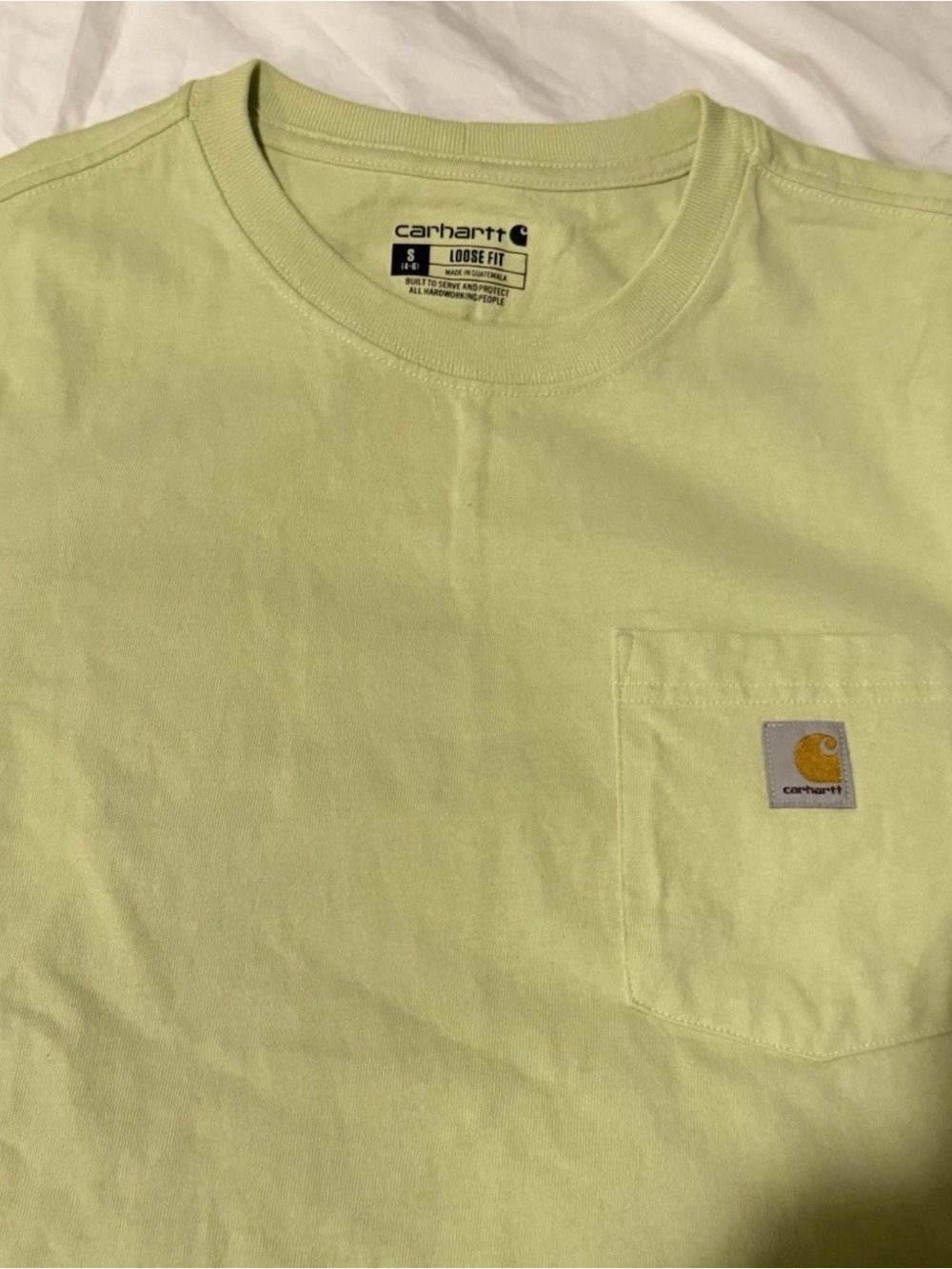 Carhartt Mens Work Pocket Tee Shirt Green / Red Loose Fit Lot of 2 Size Small - Picture 7 of 9